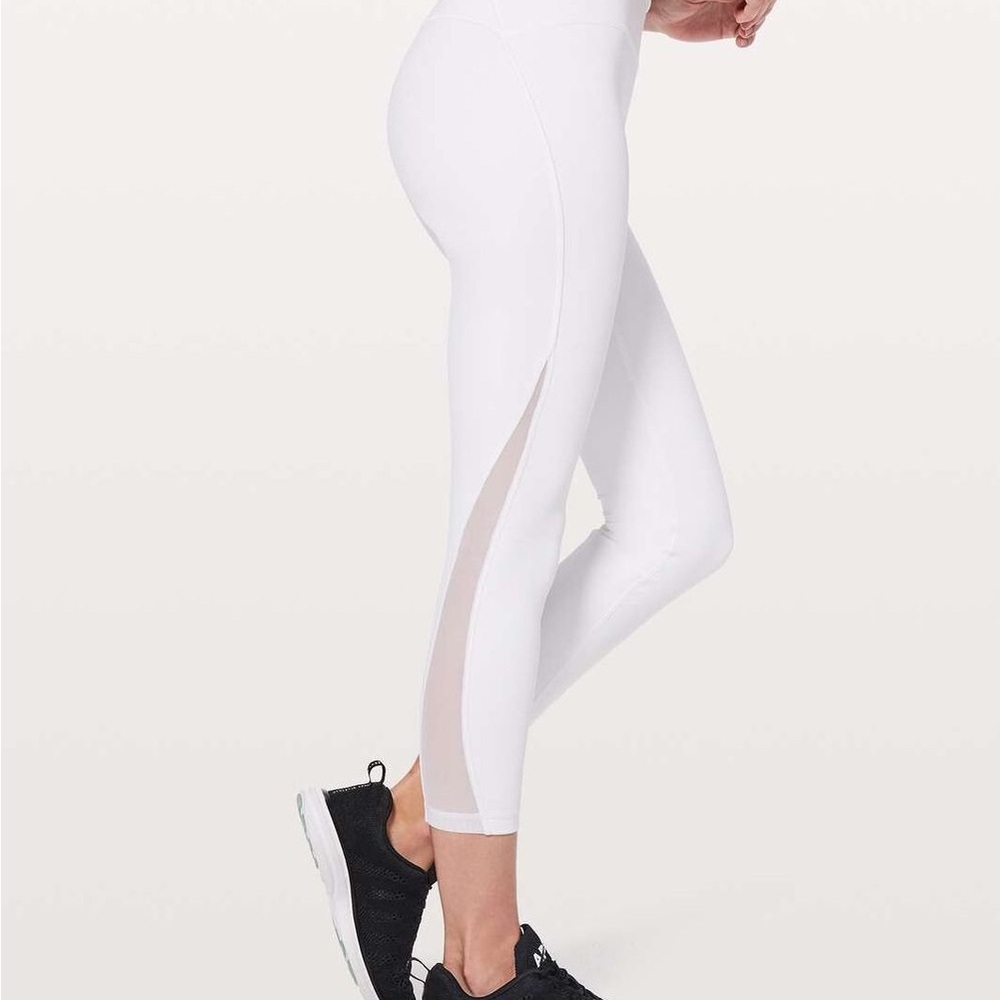 Lululemon Train Time 7/8 White Leggings